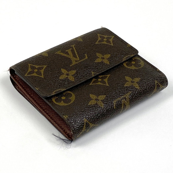 Louis Vuitton Wallet Coin Monnaie Tri Bi Porte Brown Carte Billfold - Picture 1 of 6